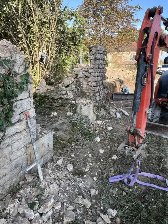 Maçonnerie mur en pierre à Laives 
