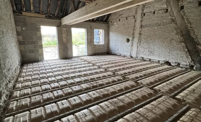 Pose de poutrelles en béton à Verdun-sur-le-Doubs, Sennecey-Le-Grand, Ravat Charbonnier