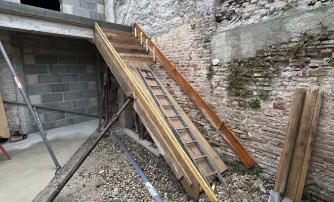 Sas Ravat Charbonnier  création de 2 garages ouvertures,terrasse et escalier  , Sennecey-Le-Grand, Ravat Charbonnier