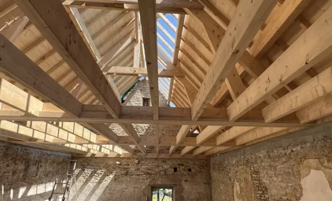 Rénovation d une grange en pierre Merceuil Sas Ravat Charbonnier , Sennecey-Le-Grand, Ravat Charbonnier