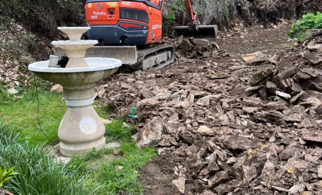 Maçonnerie terrassement pour mur bancher Tournus , Sennecey-Le-Grand, Ravat Charbonnier